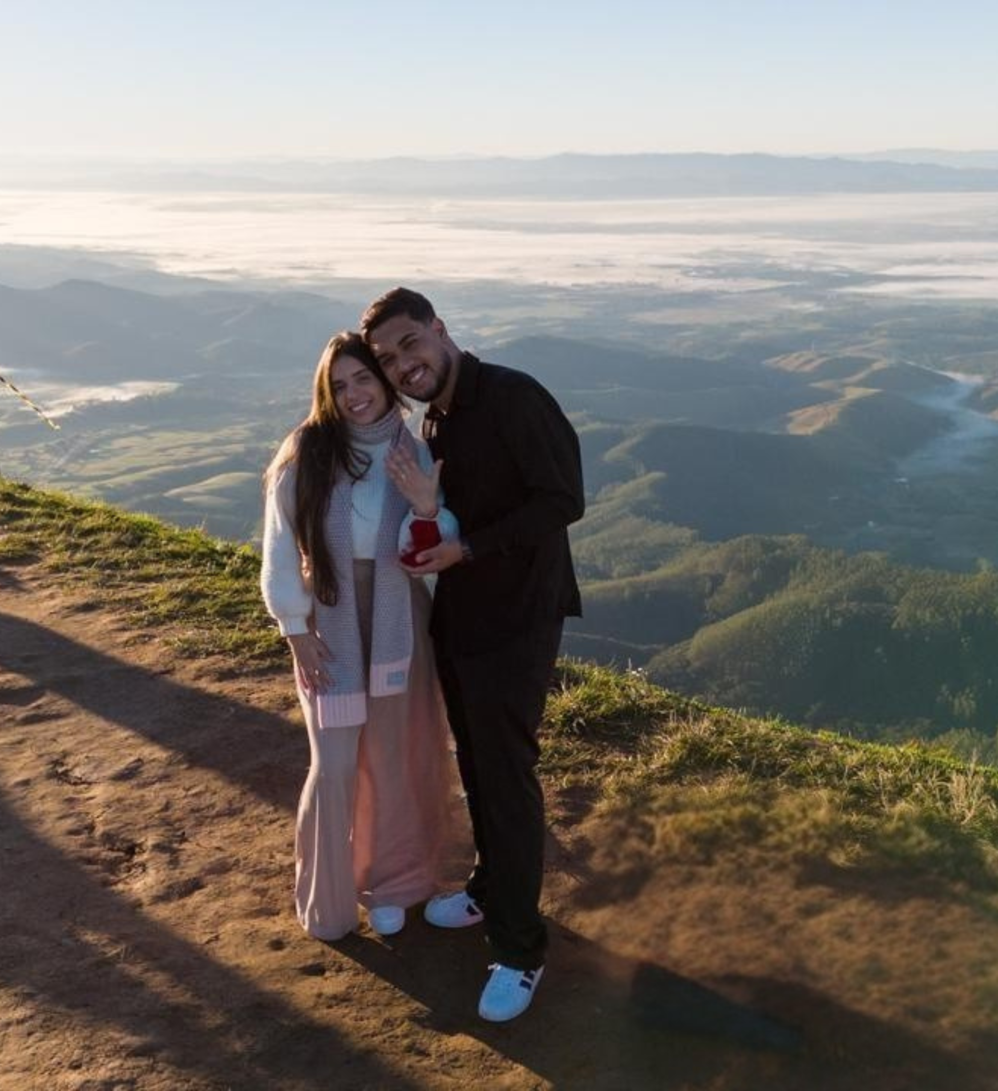 Matheus e sua noiva Daniela em um momento de qualidade